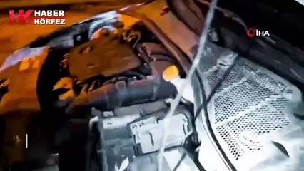 Gelibolu’da aracın motor kısmından uyuşturucu çıktı