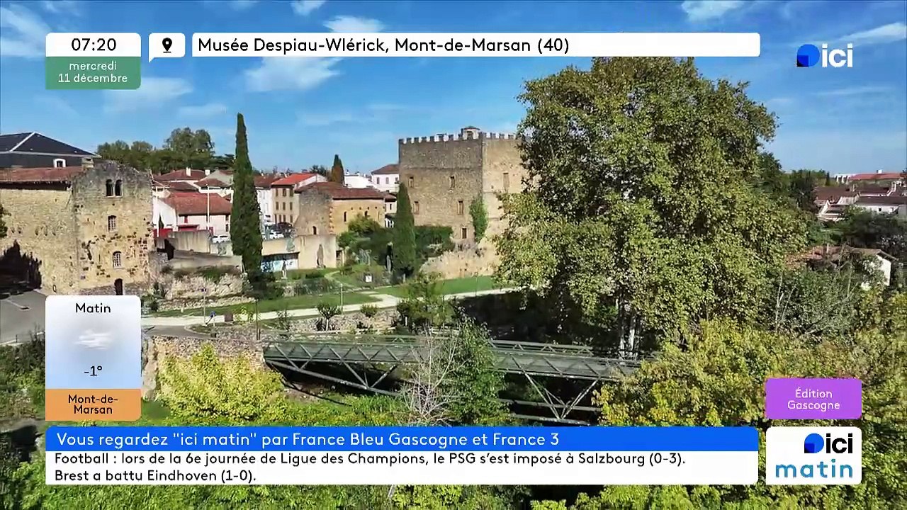 11/12/2024 - ICI Matin France Bleu Gascogne en vidéo