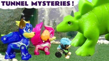 Paw Patrol Mystery Magic Tunnel Stories with Dinosaurs - Toy Stories for Kids