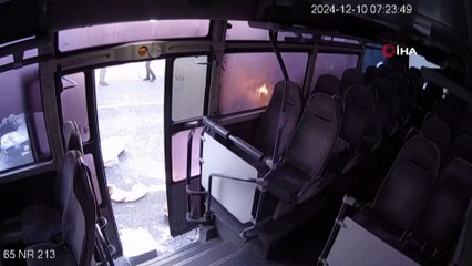 Van'daki kazanın görüntüleri kameraya yansıdı! Korku dolu onlar yürekleri ağza getirdi