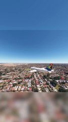 Dramatic Contrast Landing: South African Airways A320neo at Adelaide International Airport Australia