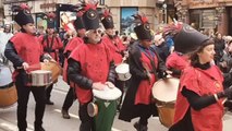 Performers and marching bands create a festive spectacle at the 2024 Manchester Christmas Parade