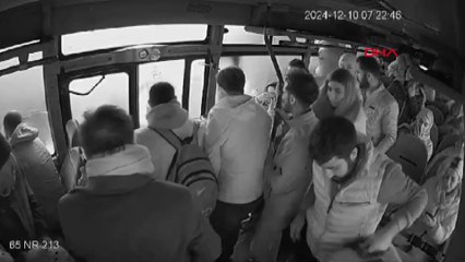 Son hamlesi otobüstekileri hayatta tuttu: Yolcular tek tek şoförü öptü