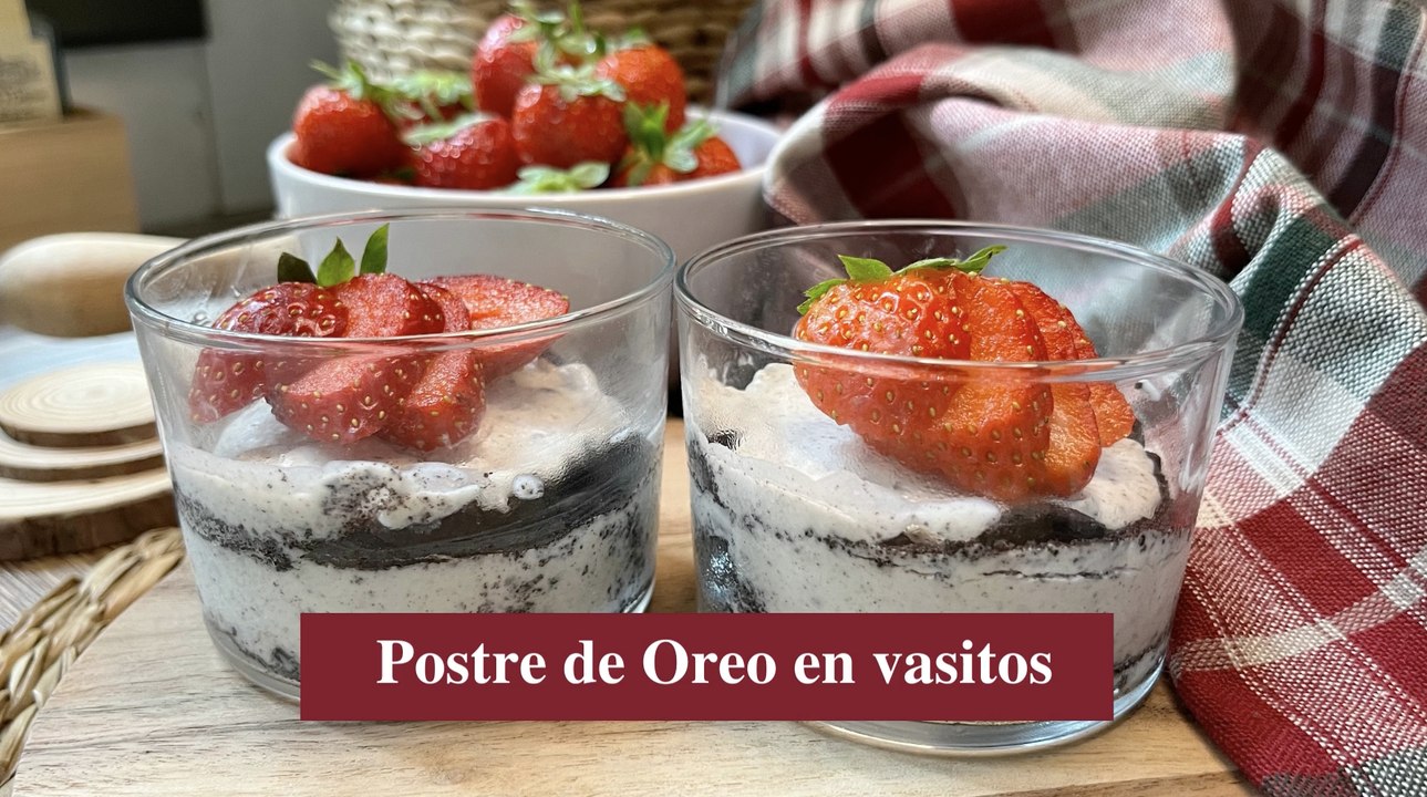 Postre de Oreo en vasitos