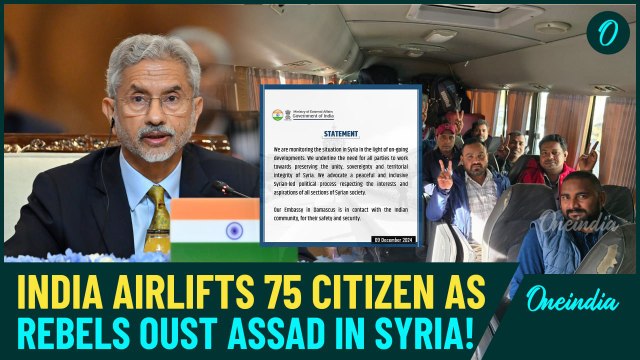 Syria War: India Evacuates 75 Nationals as Assad’s Regime Falls to Rebel Advance