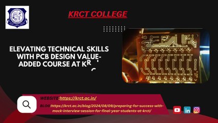 Elevating Technical Skills with PCB Design Value-Added Course AT KRCT