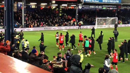Luton celebrate beating Stoke City