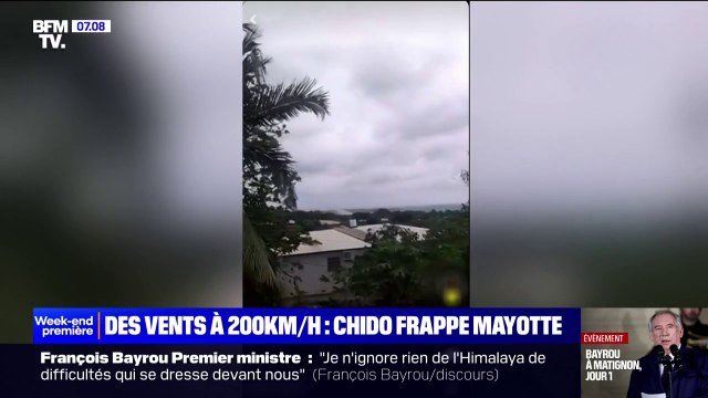 Des vents violents et de la pluie...Le cyclone Chido s'apprête à toucher l'archipel de Mayotte