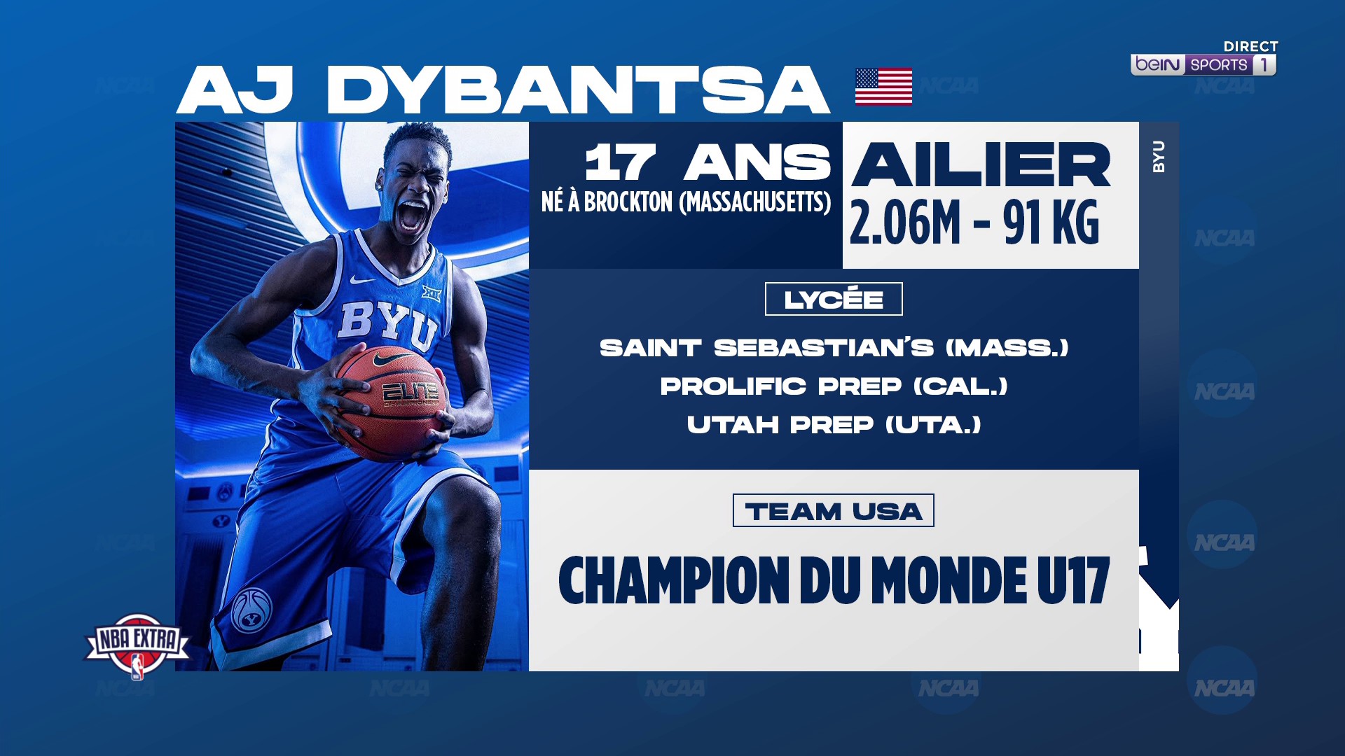 On vous présente AJ Dybantsa, annoncé comme choix n°1 de la Draft 2026 !
