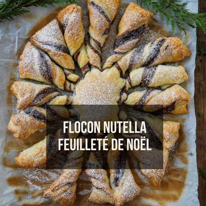 Flocon feuilleté de Noël au Nutella