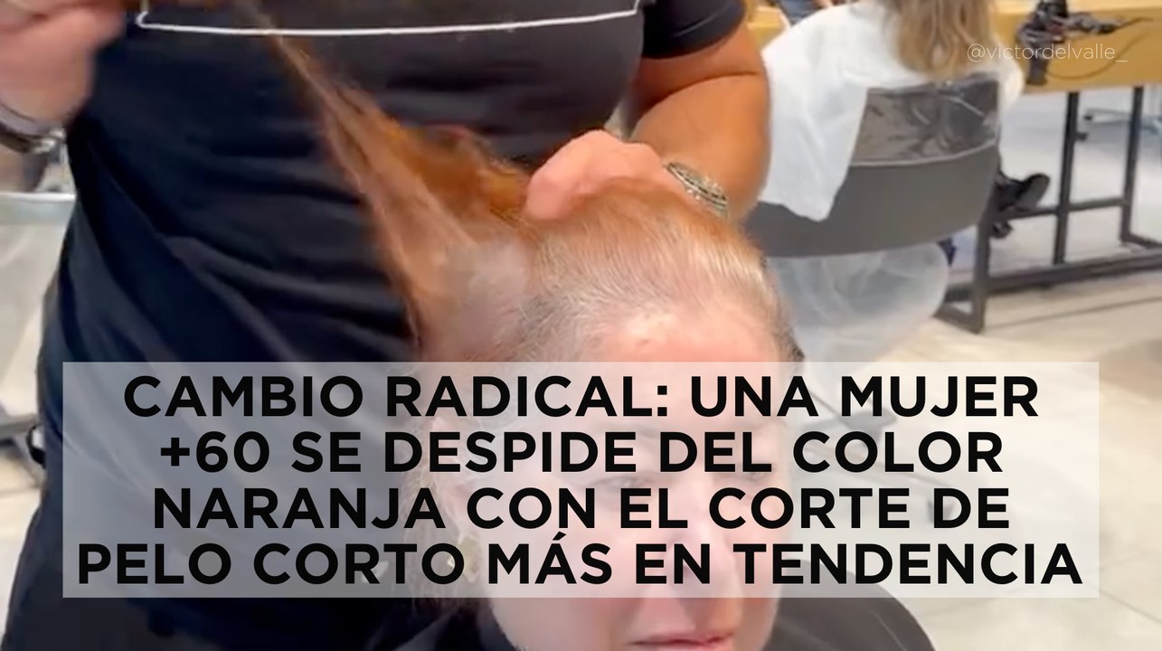 Cambio radical: una mujer +60 se despide del color naranja con el corte de pelo corto más en tendencia
