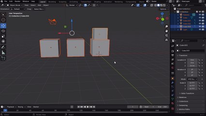 Blender 4 animate light on light off emma bee cube
