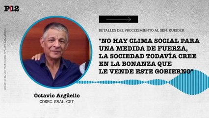 "La sociedad todavía cree en la bonanza": Argüello dice que "no hay clima social" para una medida de fuerza desde la CGT
