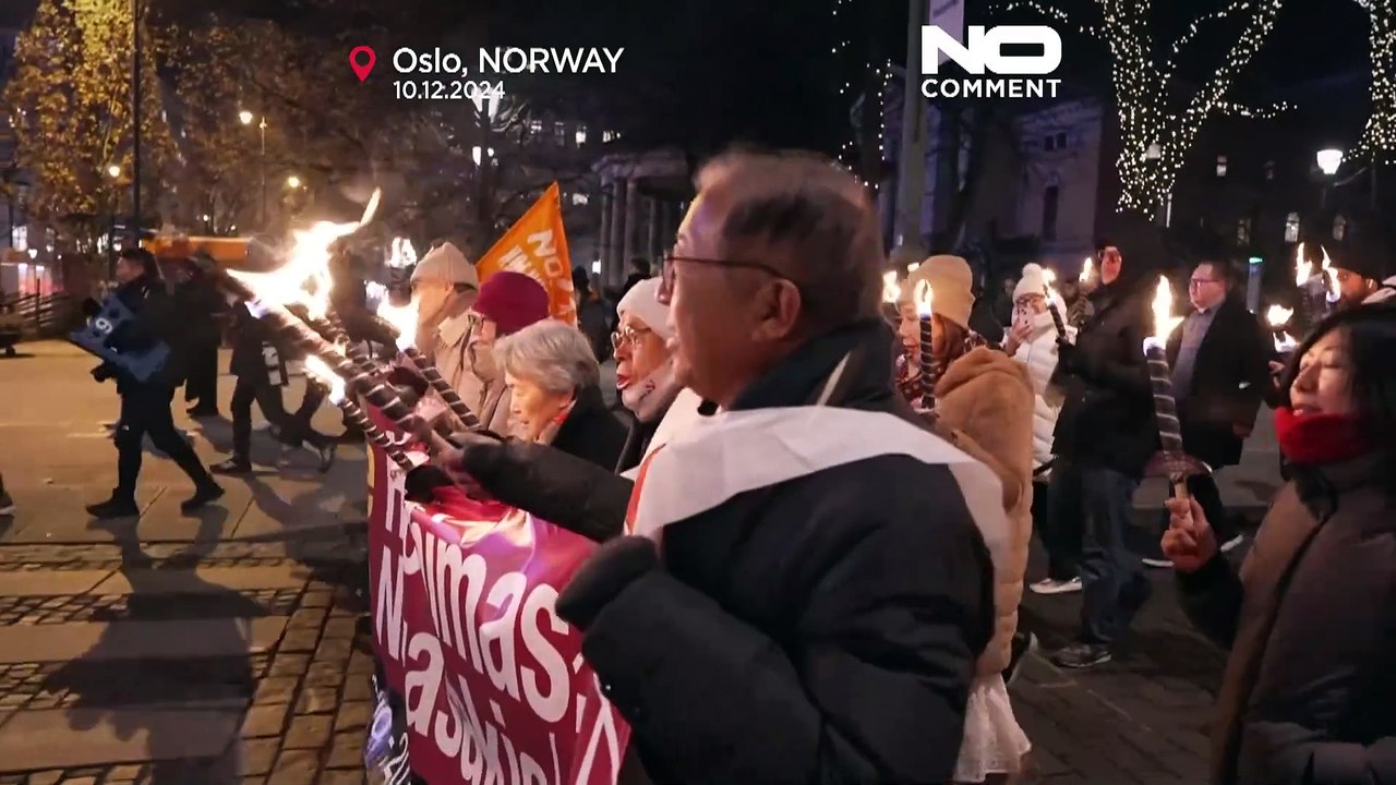 No Comment: Prozession zu Ehren der Friedensnobelpreisträger