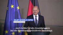 Scholz beantragt beim Bundestag Vertrauensfrage