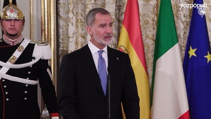 Felipe VI reivindica la "solidez" de la relación con Italia y apuesta por trabajar juntos