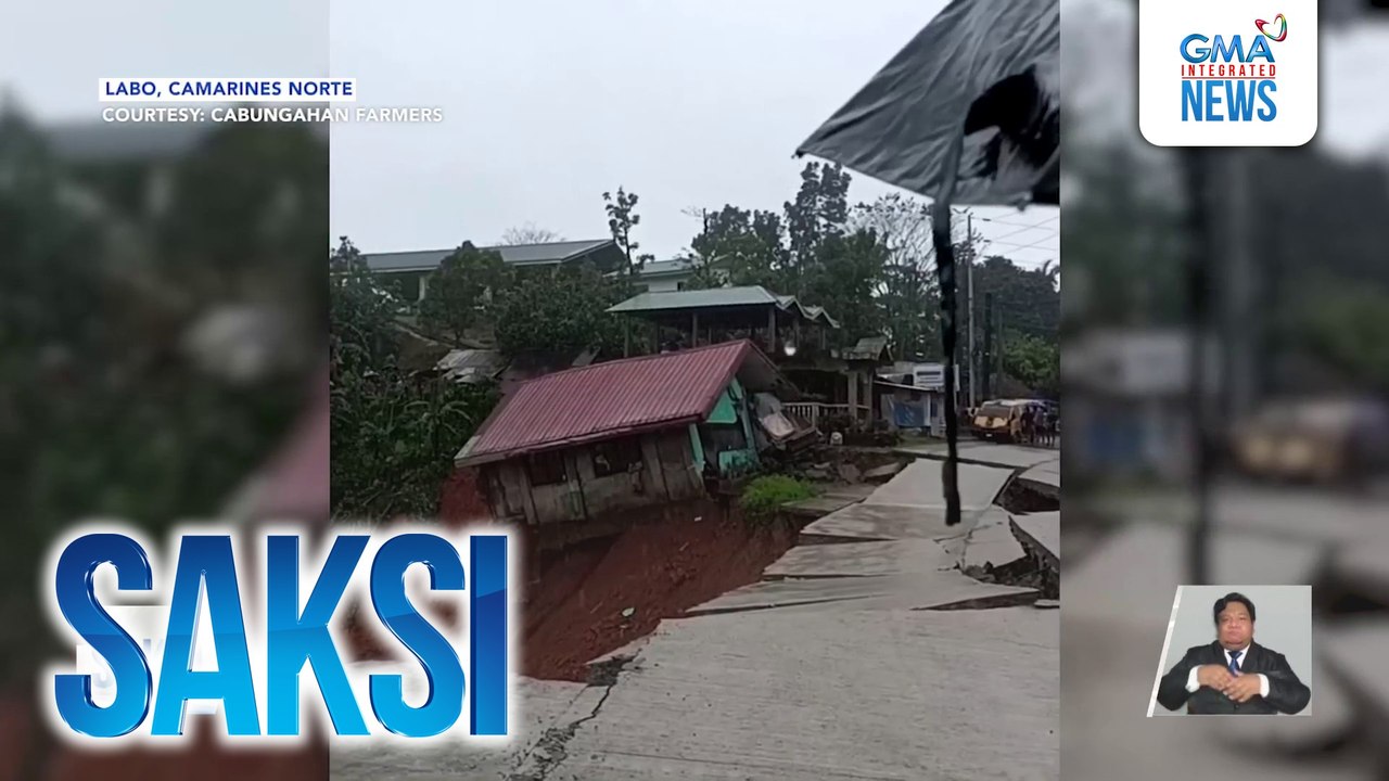 Bahay, gumuho matapos ang walang tigil na ulan; landslide at baha, namerwisyo sa ilang bahagi ng Quezon at Camarines Provinces | Saksi