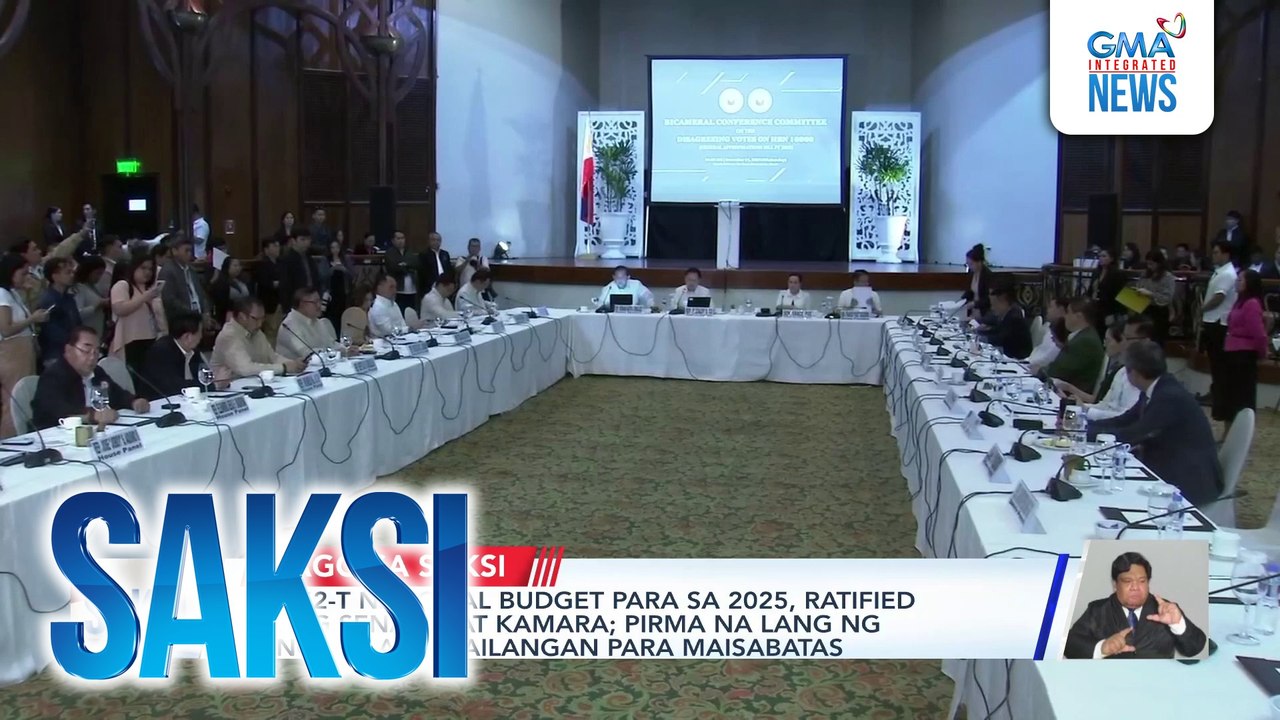 Bago sa Saksi - Final version ng P6.352-T national budget para sa 2025, ratified na ng Senado at Kamara; pirma na lang ng pangulo ang kailangan para maisabatas | Saksi