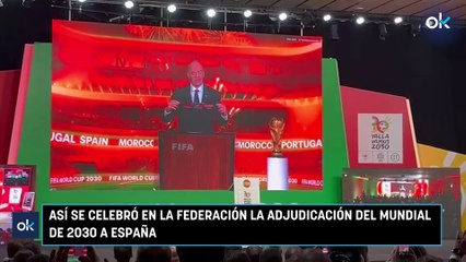 Así se celebró en la Federación la adjudicación del Mundial de 2030 a España