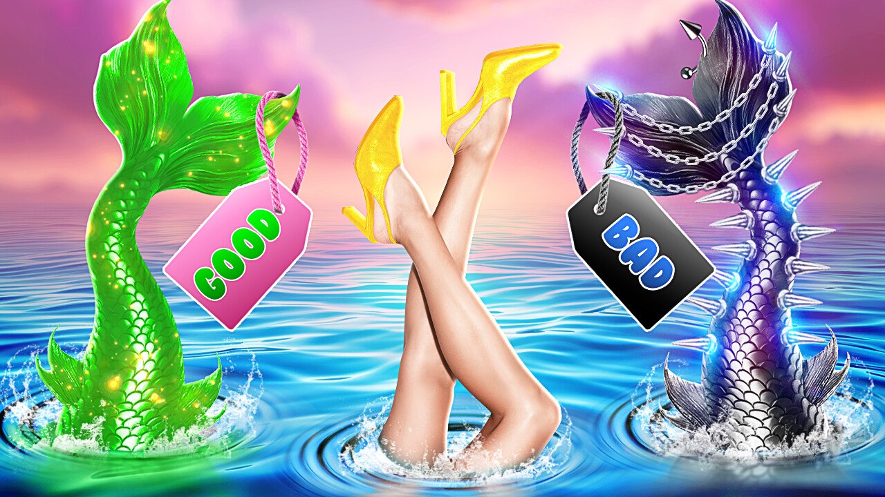 Bonne vs mauvaise sirène ! Intello vs e-girl à l'école ! Problèmes de beauté des sirènes !