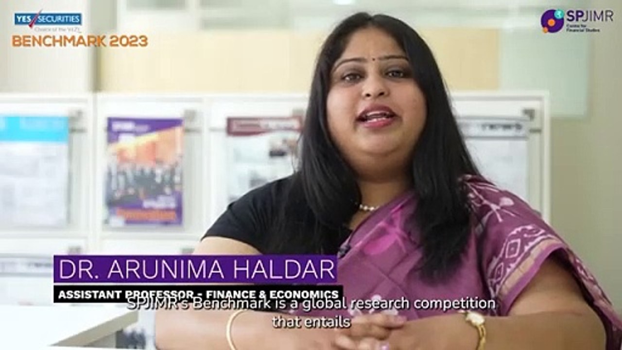 SPJIMR Benchmark 2023 - Dr  Arunima Haldar
