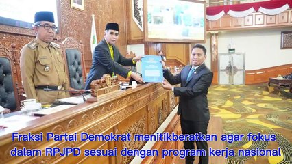 Fraksi Demokrat DPRD Kutim Menitikberatkan Agar Fokus Dalam RPJPD Sesuai Dengan Program Kerja Nasional