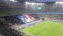 Oprawa kibiców Lechii Gdańsk i Śląska Wrocław