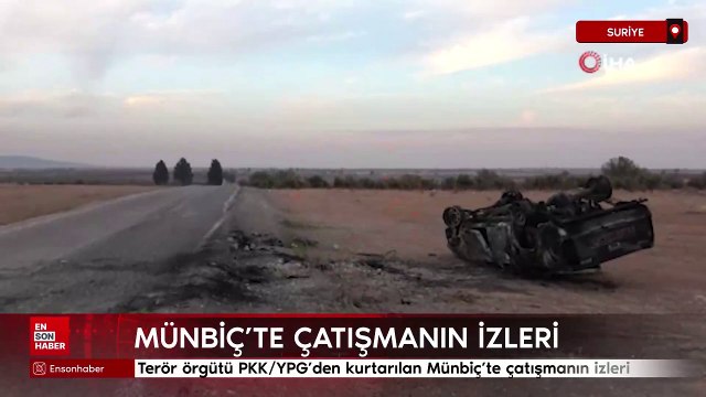 Terör örgütü PKK/YPG'den kurtarılan Münbiç'te çatışmanın izleri halen duruyor