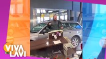 Hombre estrella su carro en la agencia para devolverlo porque no le gustó