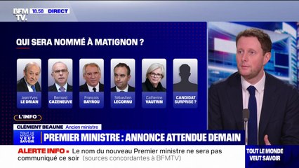 Nomination d'un Premier ministre: François Bayrou serait "une des quelques personnes qui peut rassembler", confie Clément Beaune, ancien ministre Renaissance