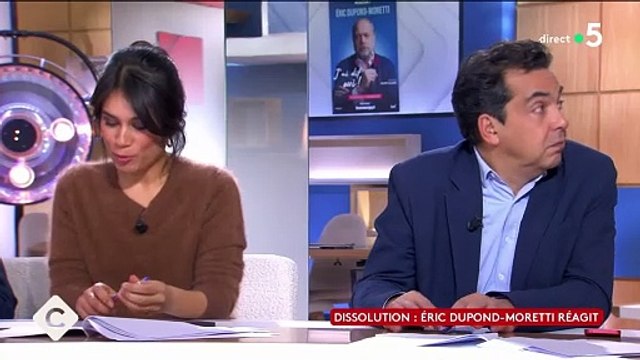 Echanges vifs entre Anne-Elisabeth Lemoine et Eric Dupond-Moretti dans C à Vous .