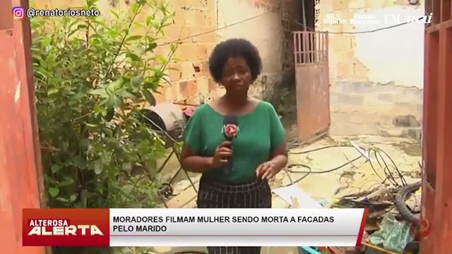 Moradores filmam mulher morta a facadas pelo marido