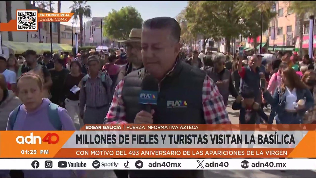 Millones de fieles de todo el país llegan a la Basílica de Guadalupe para visitar a la virgen