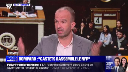 "Si il y a un Premier ministre macroniste, je censure", assure Manuel Bompard, député LFI