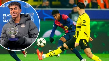 Lamine Yamal con 17 años gana su primer MVP en la Champions League