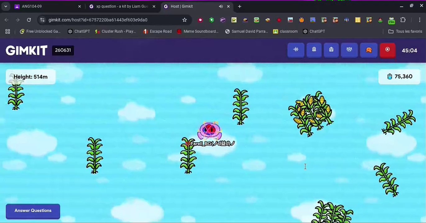 Gimkit Dont look Down speedrun 10:00