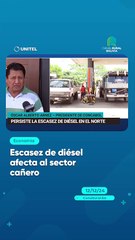 Escasez de diésel afecta al sector cañero