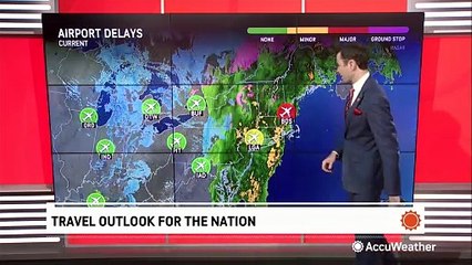 Weather conditions likely to cause minor travel delays across the US this Thursday