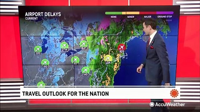 Weather conditions likely to cause minor travel delays across the US this Thursday