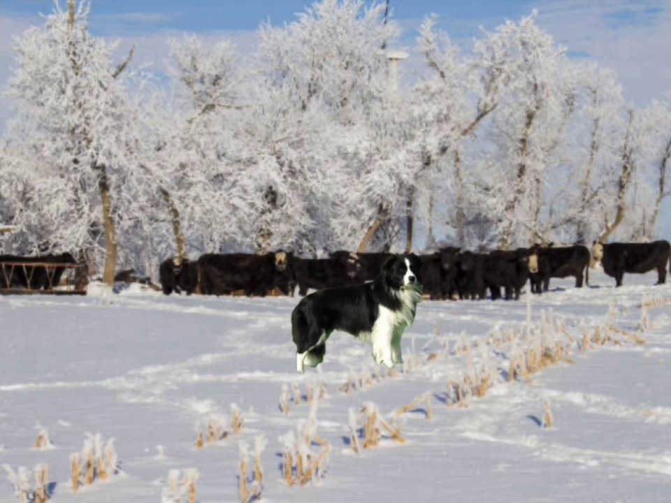 Jim Henson Dogs Xexuson - Real Life Dogs Segment - Eric the Dog Run Falls Field Snow Winter