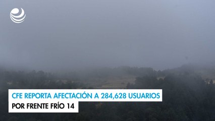 CFE reporta afectación a 284,628 usuarios por Frente Frío 14