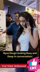 Nysa Devgn looking Busy and Deep in conversation!