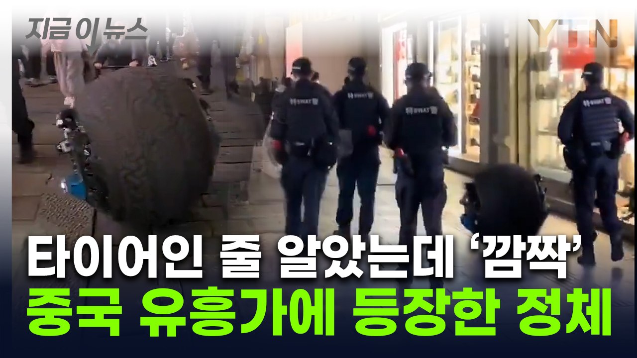 스스로 움직이며 '그물총' 발사...중국 길거리에 나타난 로봇 정체 [지금이뉴스] /...