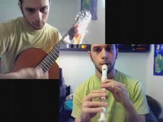 Zelda: Gerudo Valley in duet with myself (guitar+flute)