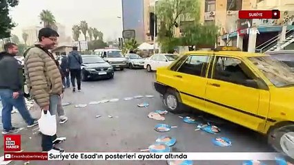 Suriye'de Esad'ın posterleri ayaklar altında