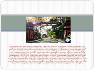 Terpopuler, 085659490974, Wisata Ke Malang