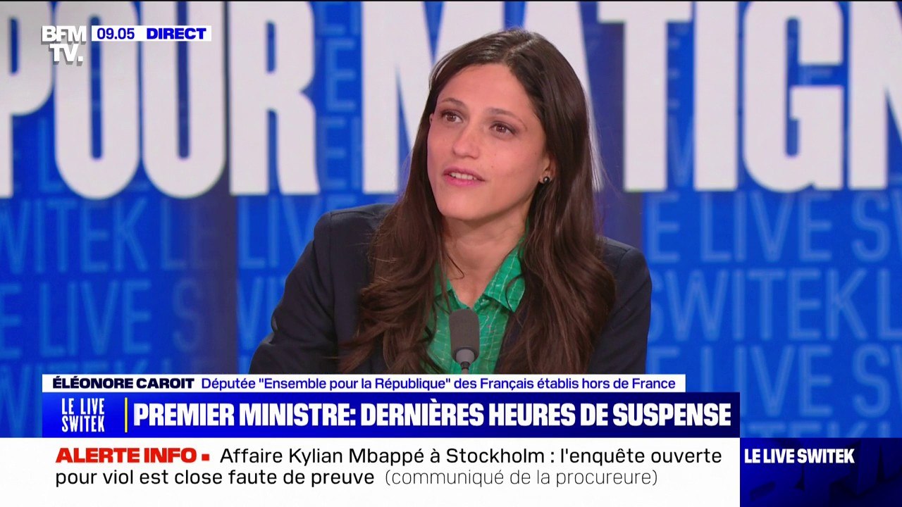 Matignon: pour Éléonore Caroit, députée "Ensemble", le président attend de trouver "un équilibre sans dépendre des extrêmes" pour nommer son Premier ministre