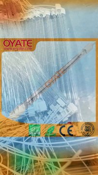 Clear heat tubes 380mm 2500w 3000w quartz infrared heat lamps shortwave infrared halogen heaters