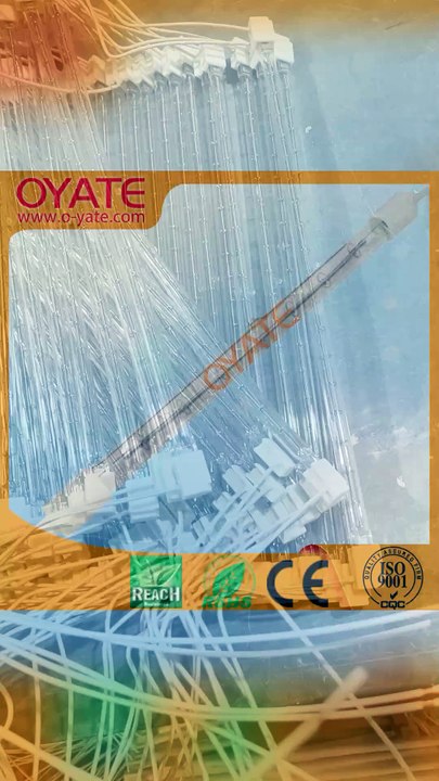 Clear heat tubes 380mm 2500w 3000w quartz infrared heat lamps shortwave infrared halogen heaters