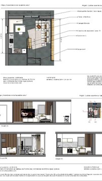 Aménagement de cuisine ouverte sur salon 25m2 dans un appartement familial